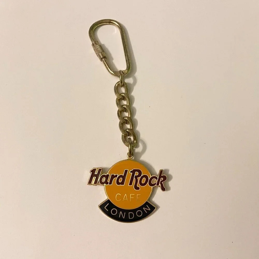 Hard Rock Cafe London Classic Logo Keyring Keychain Charm  FC Parry England